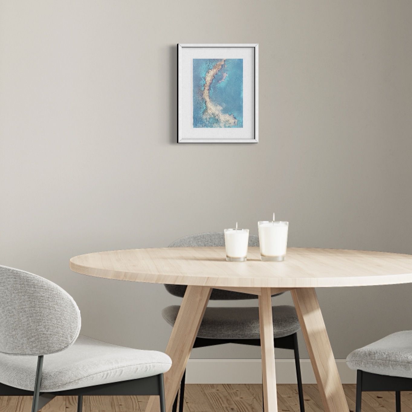 F4号 335×243㎜ 抽象画 テクスチャー アート 原画 海 空 絵 絵画