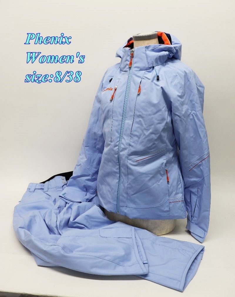 phenix - Phenix フェニックス レディース スキージャケット&パンツ セットアップ 8/38 サックスブルー ES7820T61 R2506-123 Phenix フェニックス レディース スキージャケット&パンツ