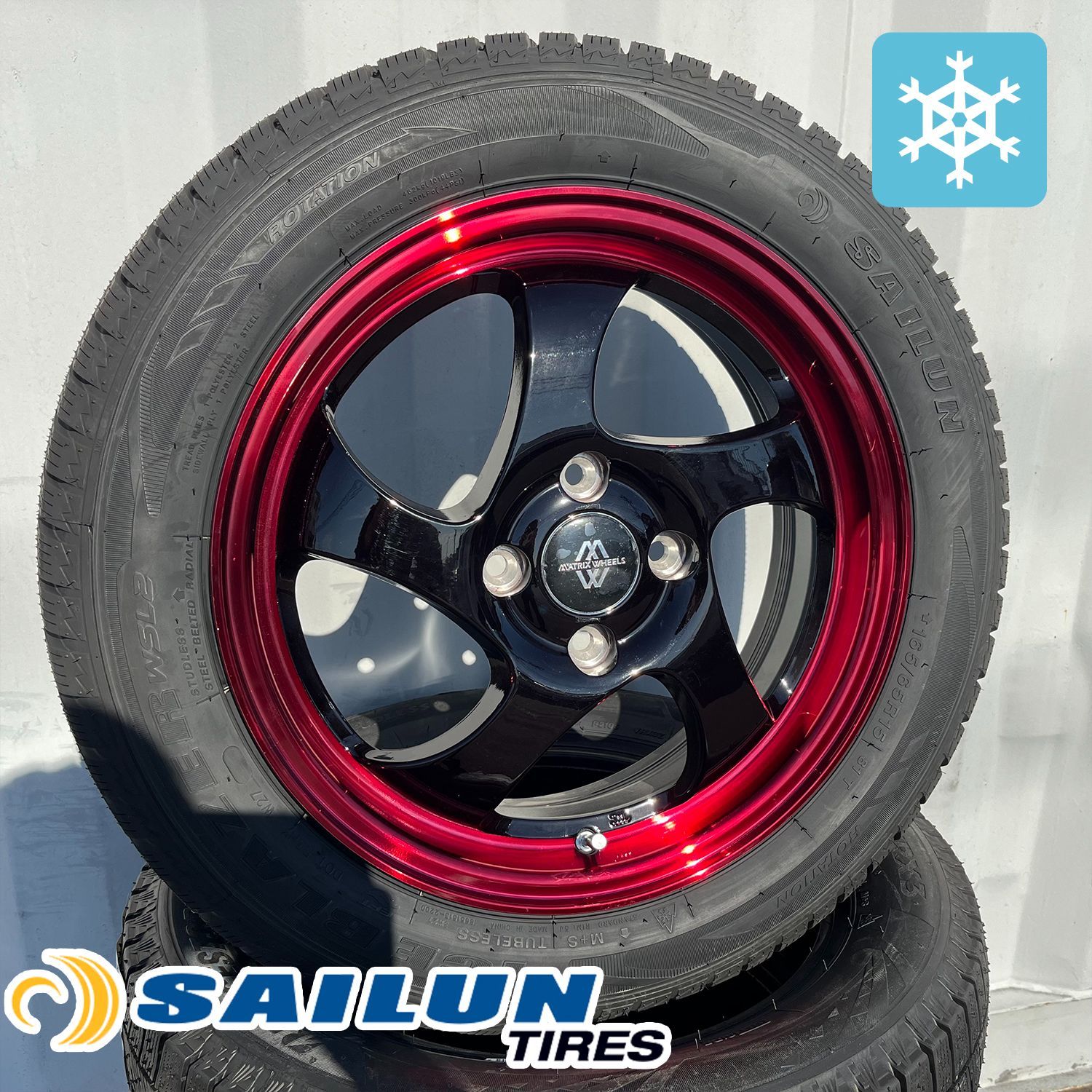 新品】スタッドレスタイヤ ホイール4本セット 15インチ 軽自動車用ホイール タフト ハスラー デリカミニ（4WD） SAILUN WSL2  165/65R15 タイヤホイール 4本セット - メルカリ