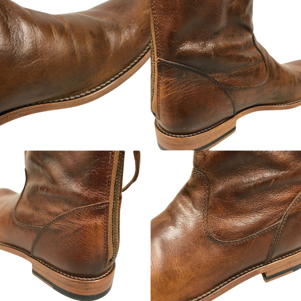 PADRONE パドローネ バックジップブーツEX SIZE40 25cm PU7885-1105 