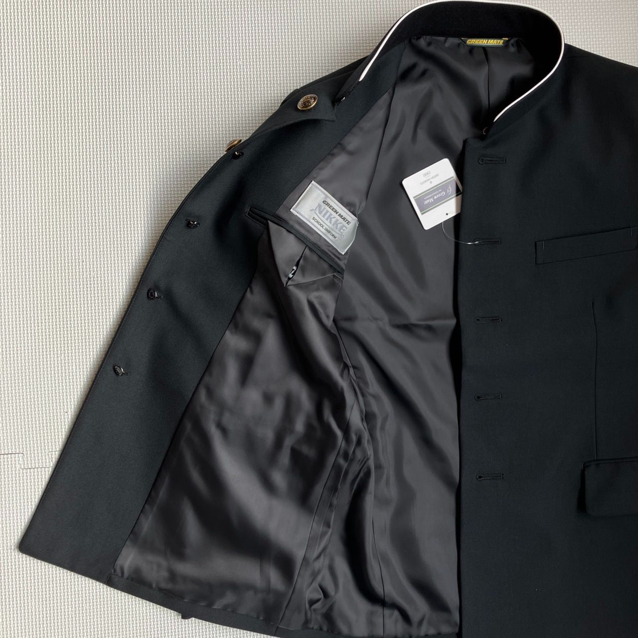 黒サージラウンドカラー 学生服