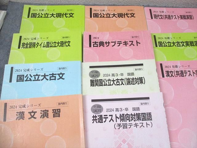 河合塾 難関国公立大コース 現代文/古文/漢文/共通テスト実戦演習 テキスト通年セット 2024 計17冊 109L0D 河合塾 難関国公立大コース 現代文/古文/漢文/共通テスト実戦