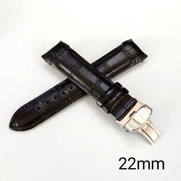 22mm 腕時計 交換用 社外品 ベルト カーブエンド ブラック 黒 Dバックル 【対応】TISSOT T035 ティソ 互換