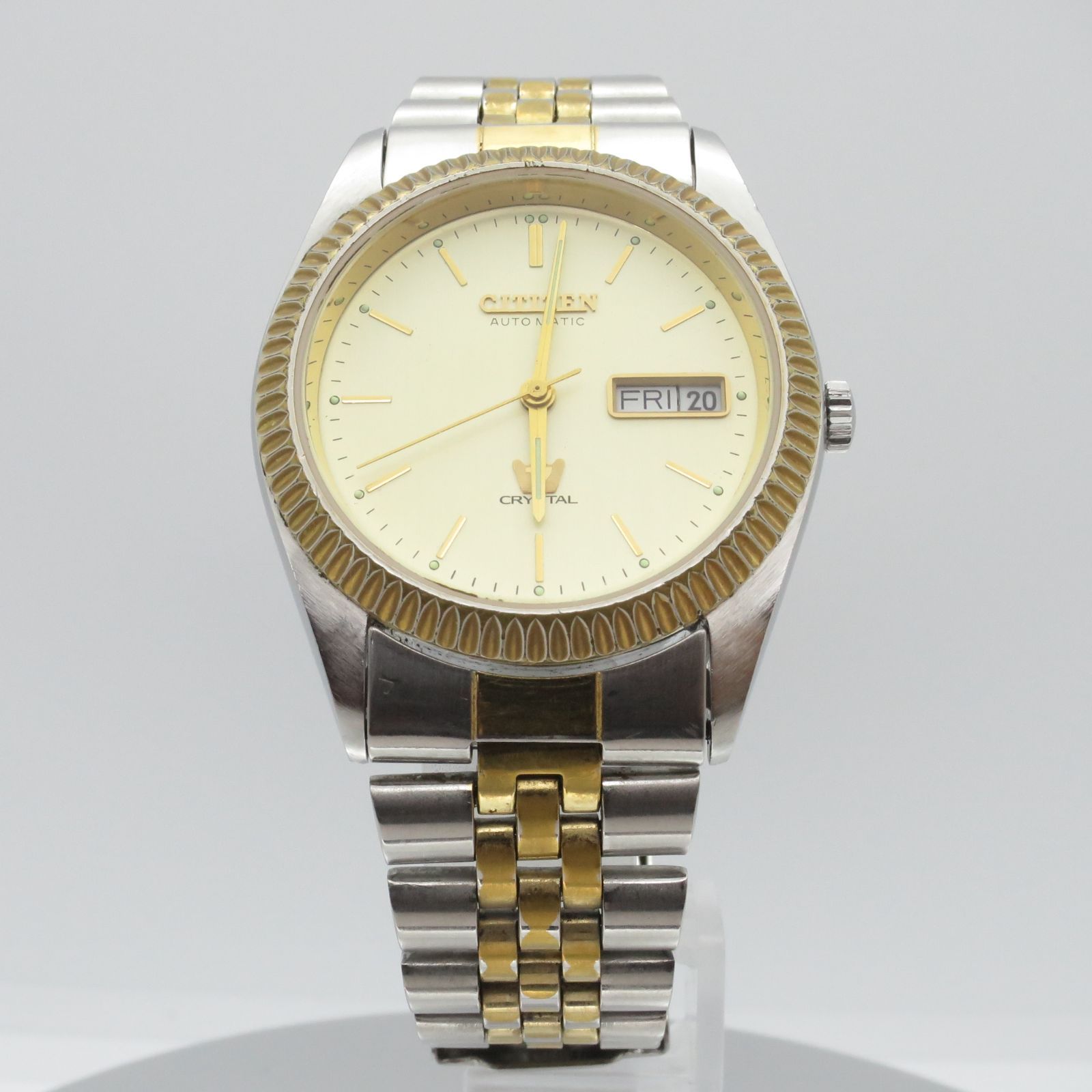 動作確認済み シチズン クリスタルセブン 21石 デイデイト シルバー