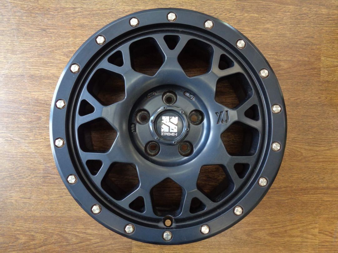6.5J-16インチ 5H110 +35 MLJ エクストリームJ XJ04 中古 アルミ ホイール 4本 レネゲードなどに