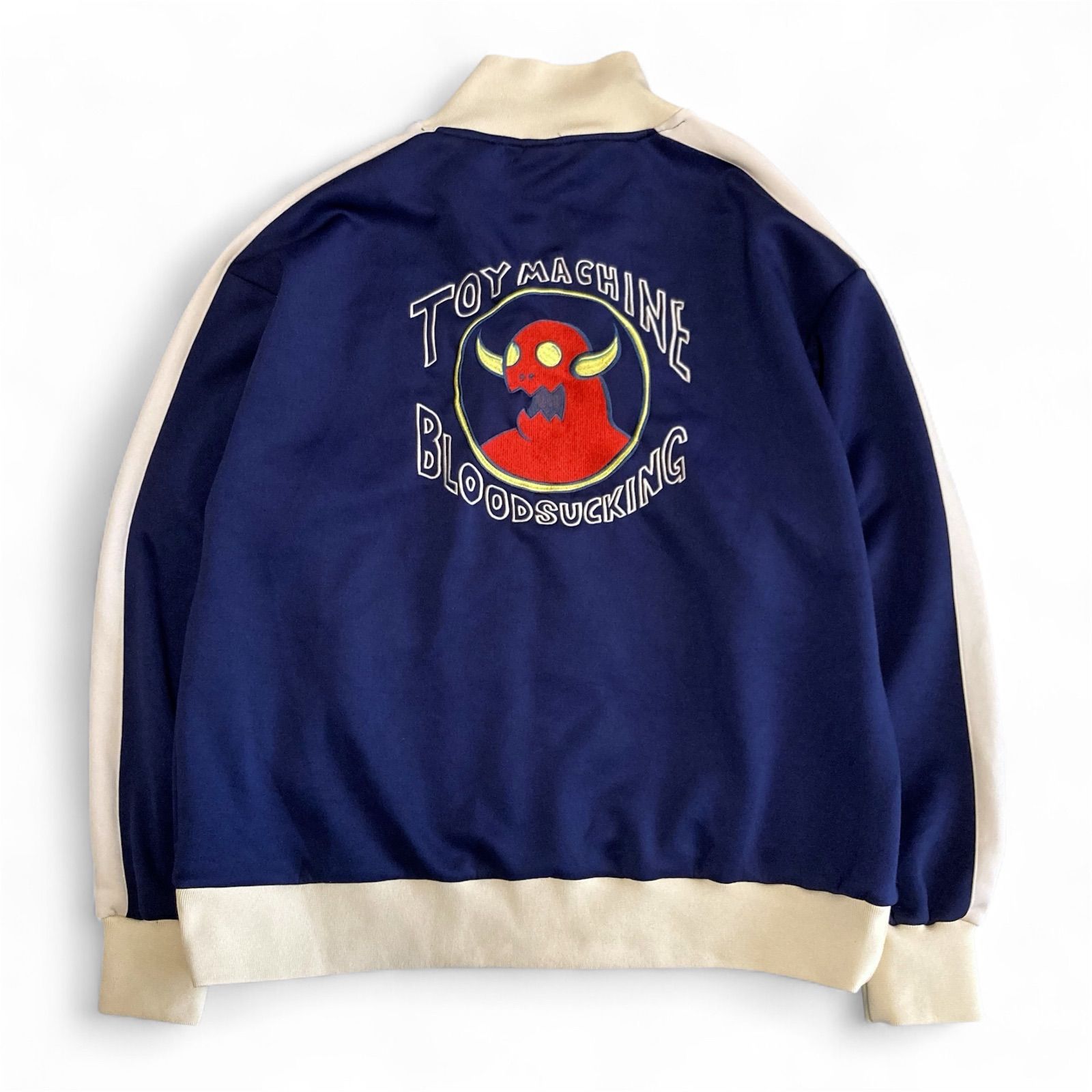 TOY MACHINE トイマシーン トラックジャケット ビッグ刺繍 ハイネック ネイビー XL