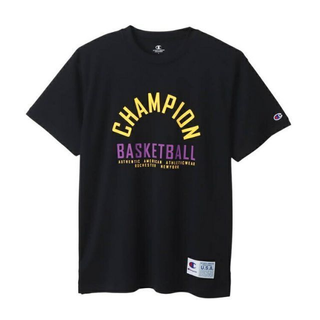 HANES ヘインズ SHORT SLEEVE T-S ブラック XLサイズ C3-XB351 90 | スポーツ 運動 服 衣類 ウエア ウェア トップス ショートスリーブ Tシャツ 半袖 着心地 デザイン 刺繍 吸汗速乾 抗菌防臭 機能性 ブラ