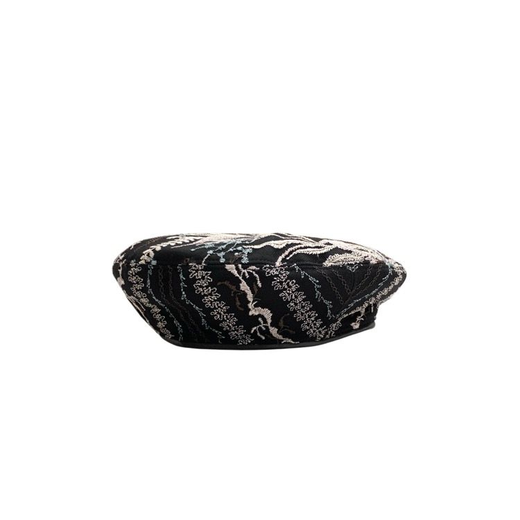 ♥品 MURRAL ミューラル Snow flower lace beret 雪化粧刺繍ベレー帽 帽子 アイスグレー F 232091704033