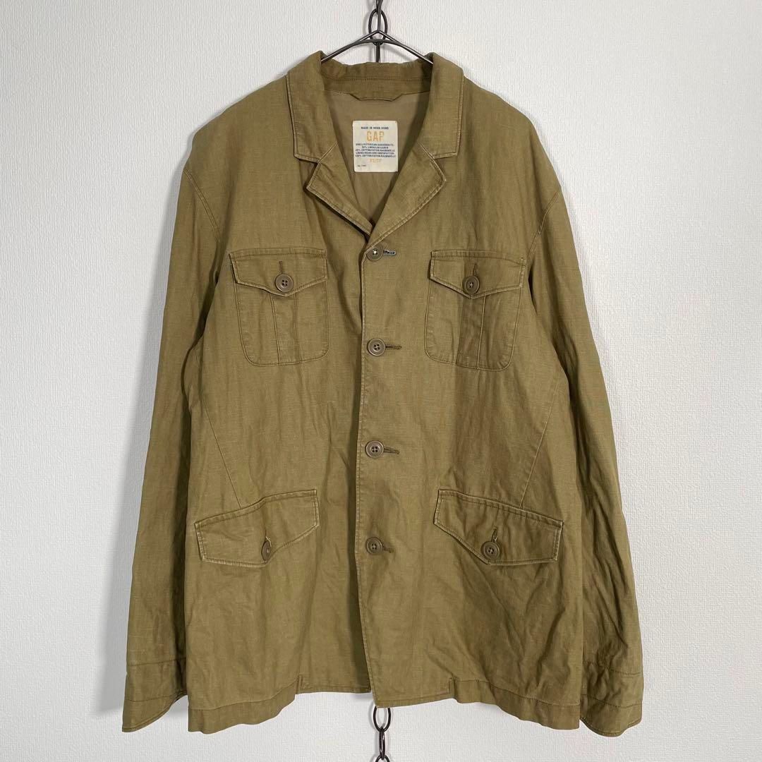 リネンミリタリージャケット MILITARY 実物 USED オランダ軍 Seyntex社製 CIVIL DEFENCE