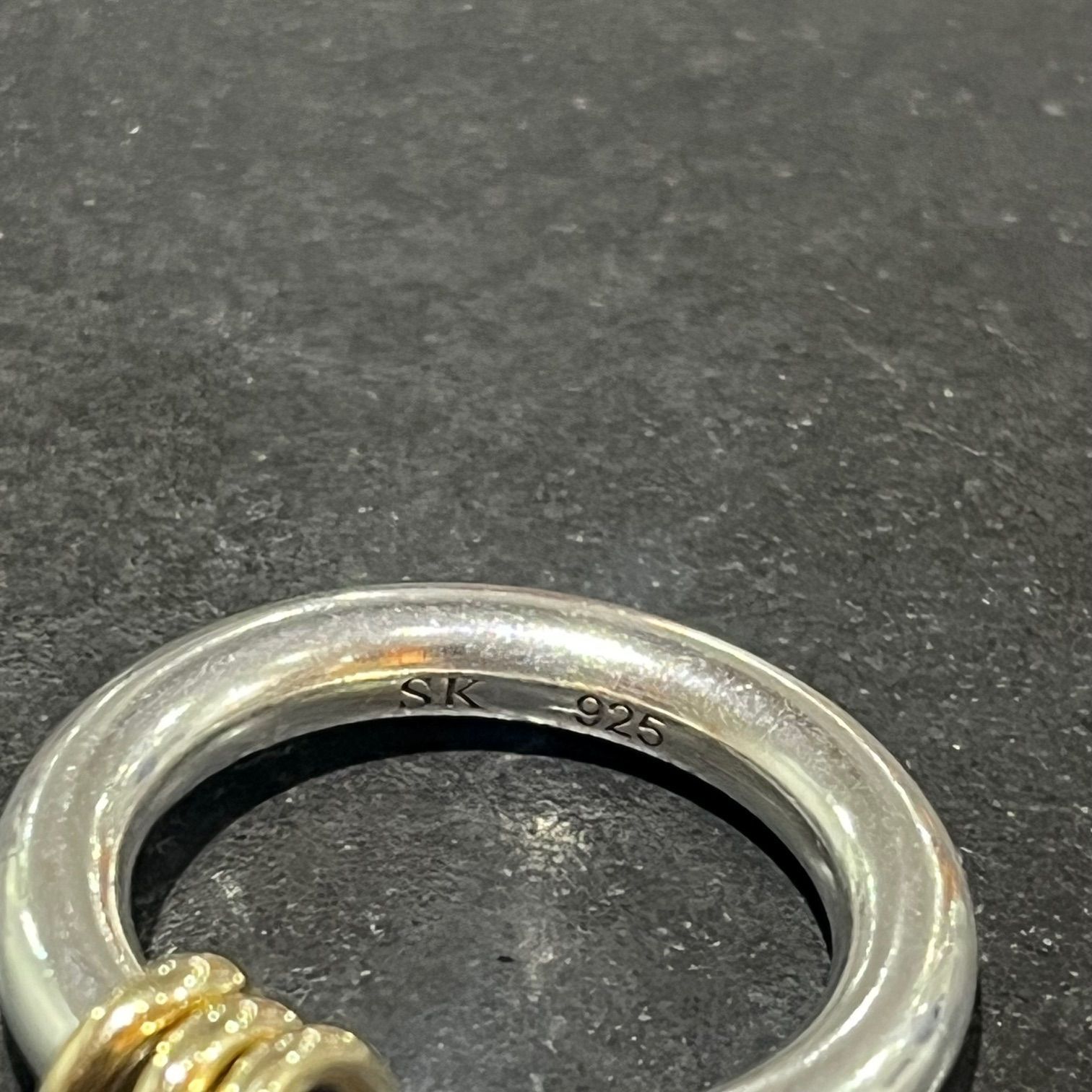Spinelli Kilcollin ゴールド三連 シルバー コンビ リング 指輪 18K 