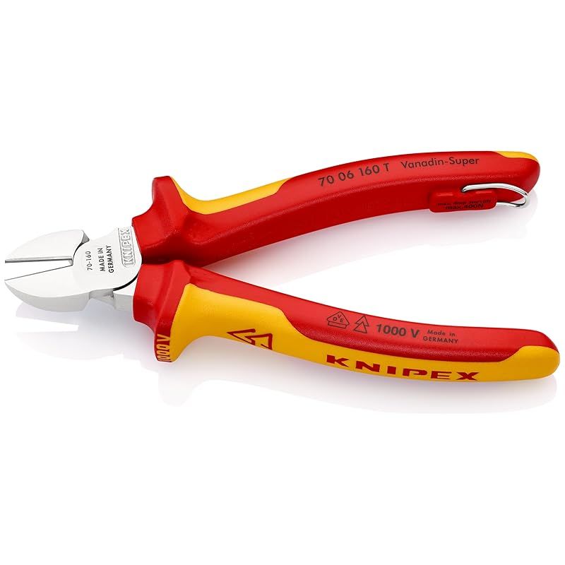 クニペックス KNIPEX ニッパー 7006-160TBK 絶縁斜ニッパー 落下防止 BK 0