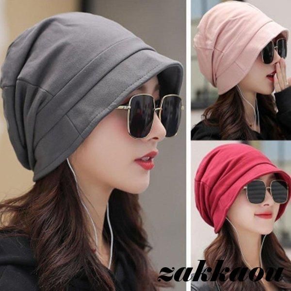 医療用帽子帽子脱毛おしゃれ癌患者レディース春秋冬就寝用ケア帽子抗がん剤ナイトキャップニット帽2.21