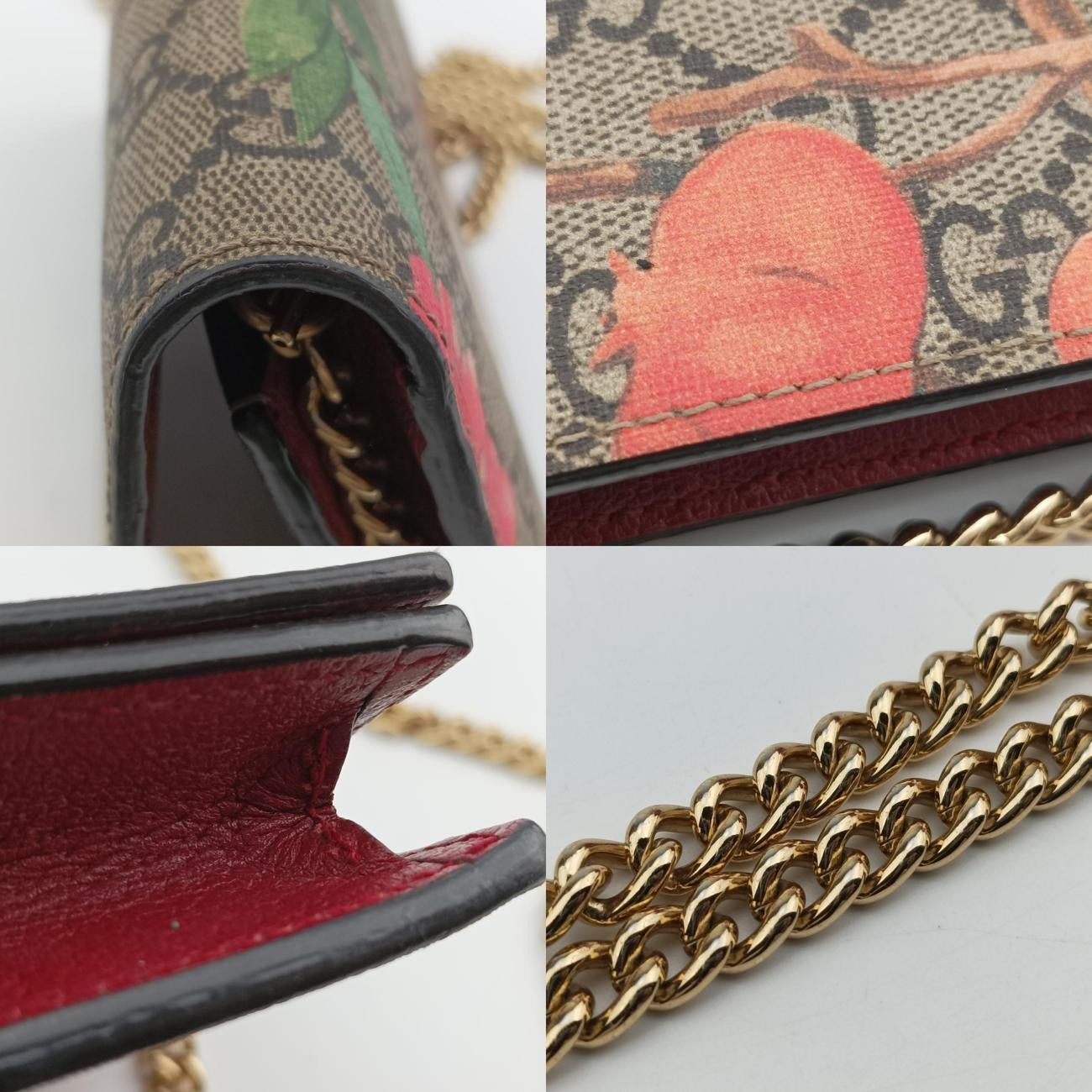 【今大人気♡】グッチ チェーン付き ウォレット キャンバス GUCCI 【新品同様】グッチ 100周年記念 チェーンウォレット