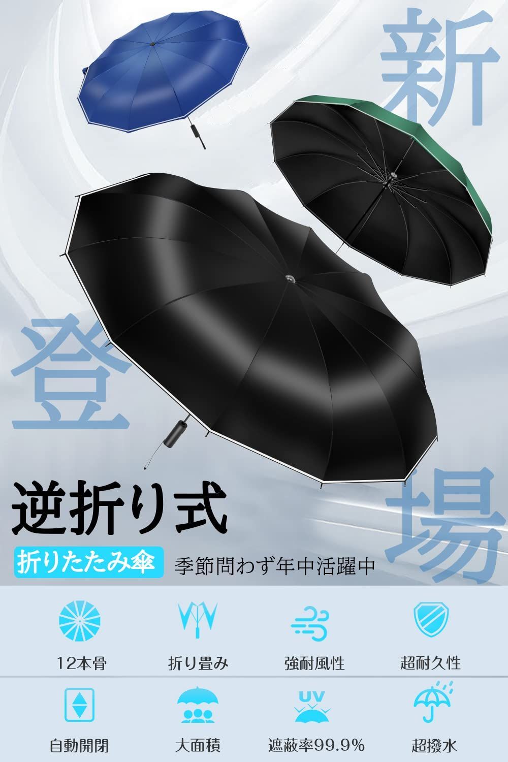 折りたたみ傘 新登場・特大12本骨・ビックサイズ 折り畳み傘 メンズ 大きい ワンタッチ 自動開閉 メンズ傘 耐風 超撥水 おりたたみ傘 梅