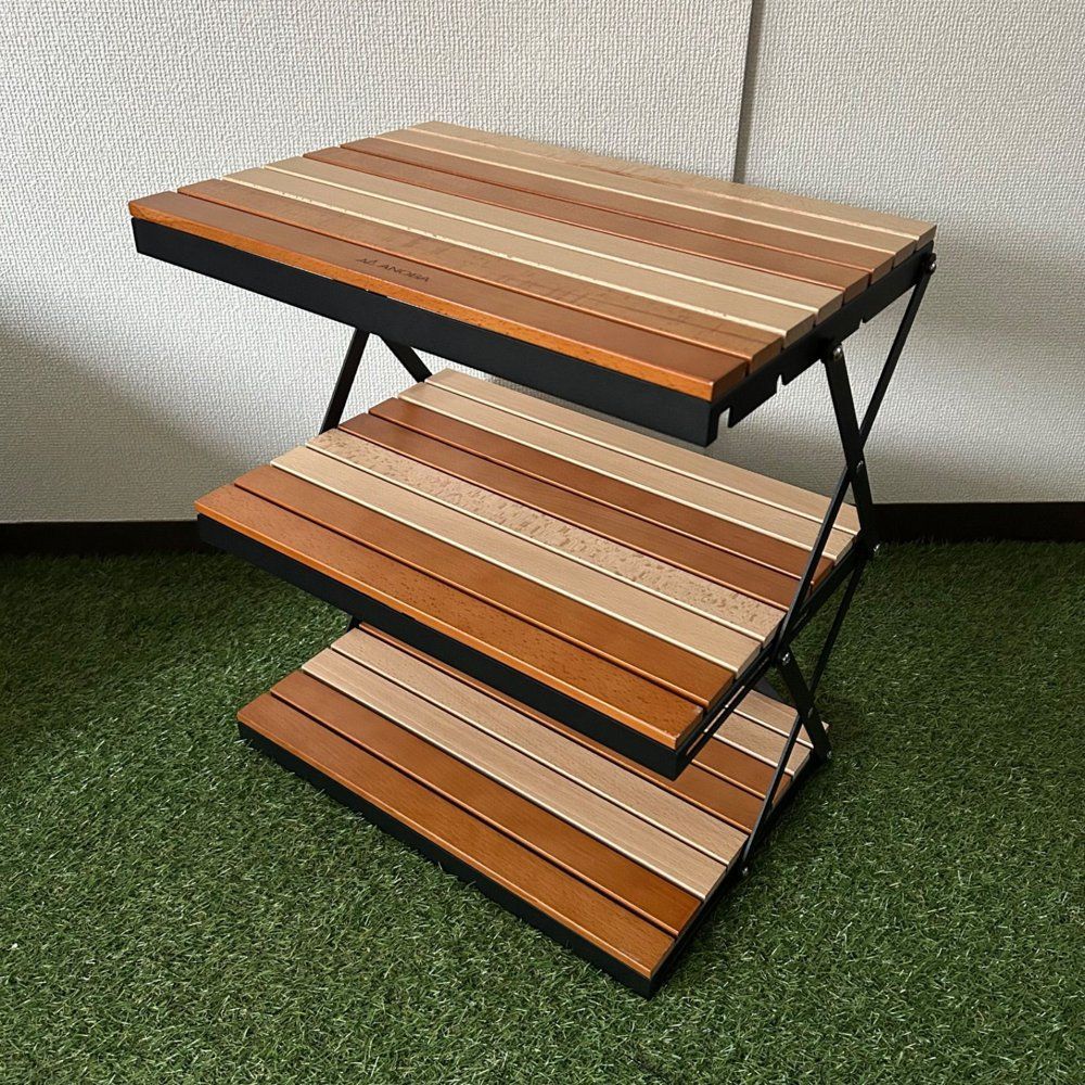 ANOBA アノバ 2トーンウッドラック3段 AN038 マルチユースラック 3段階