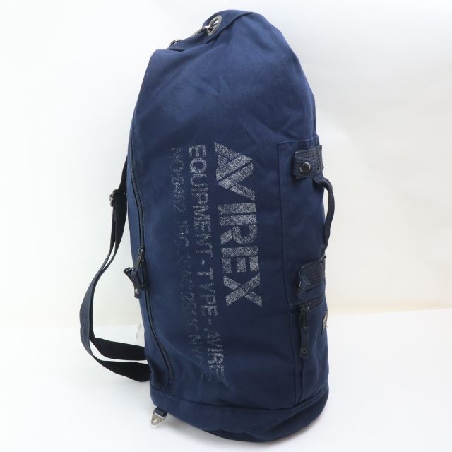 2504-35 アビレックス アヴィレックス ボストンバッグ ボンサック AVIREX キャンバス製 ネイビー