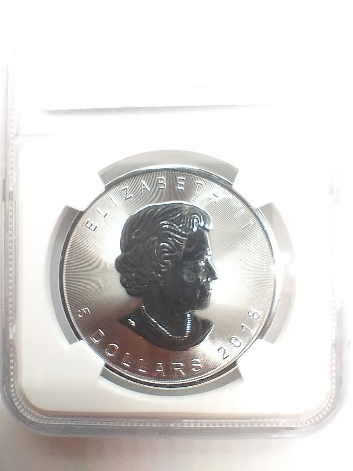 コレクション NGC MS69 2018  Maple Leaf $5 コレクション NGC MS69 2018 Maple Leaf 2018 Canada Silver