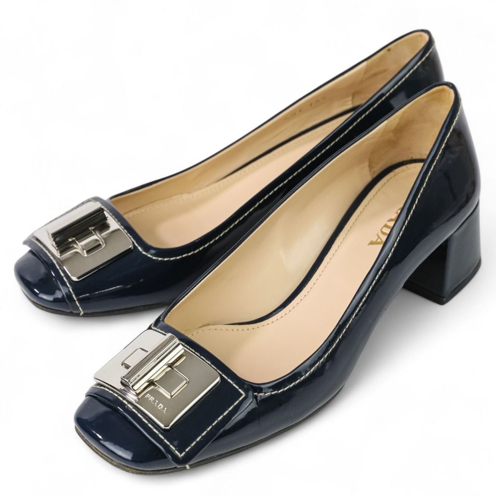 ■PRADA プラダ パテントサフィアーノレザー パンプス パテントサフィアーノレザー パンプス(X248G039)｜阪急百貨店