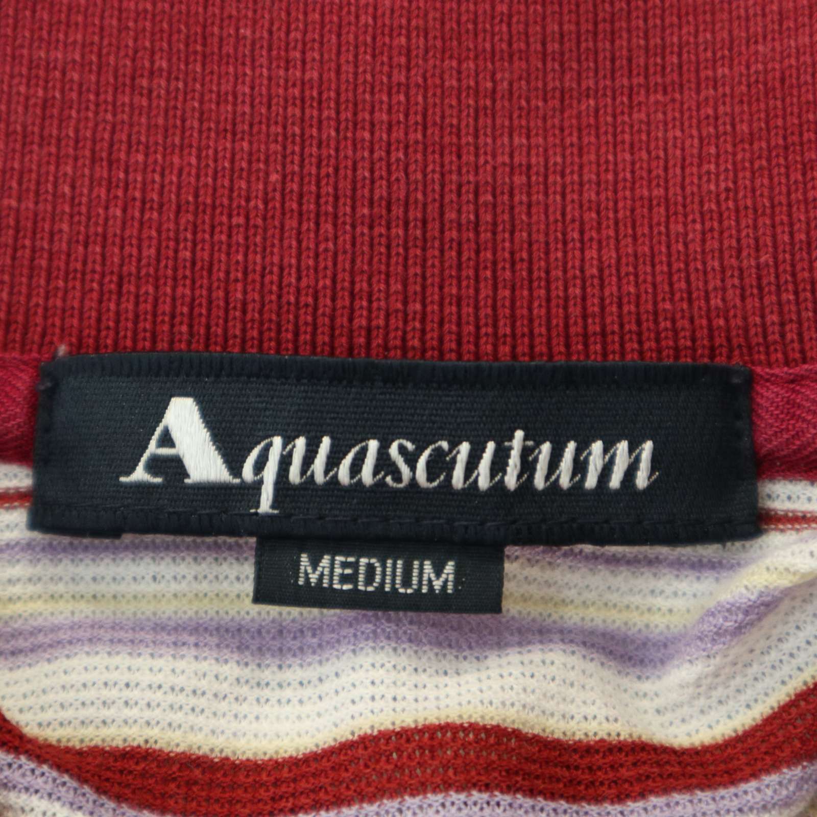 Aquascutum アクアスキュータム 春夏☆ ロゴ刺繍 半袖 ボーダー 