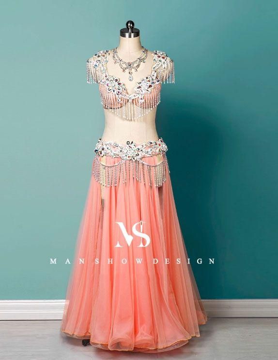 ベリーダンス衣装 オリエンタル衣装 ブラ スカート 豪華 オーダーメイド GETSMS_ONE