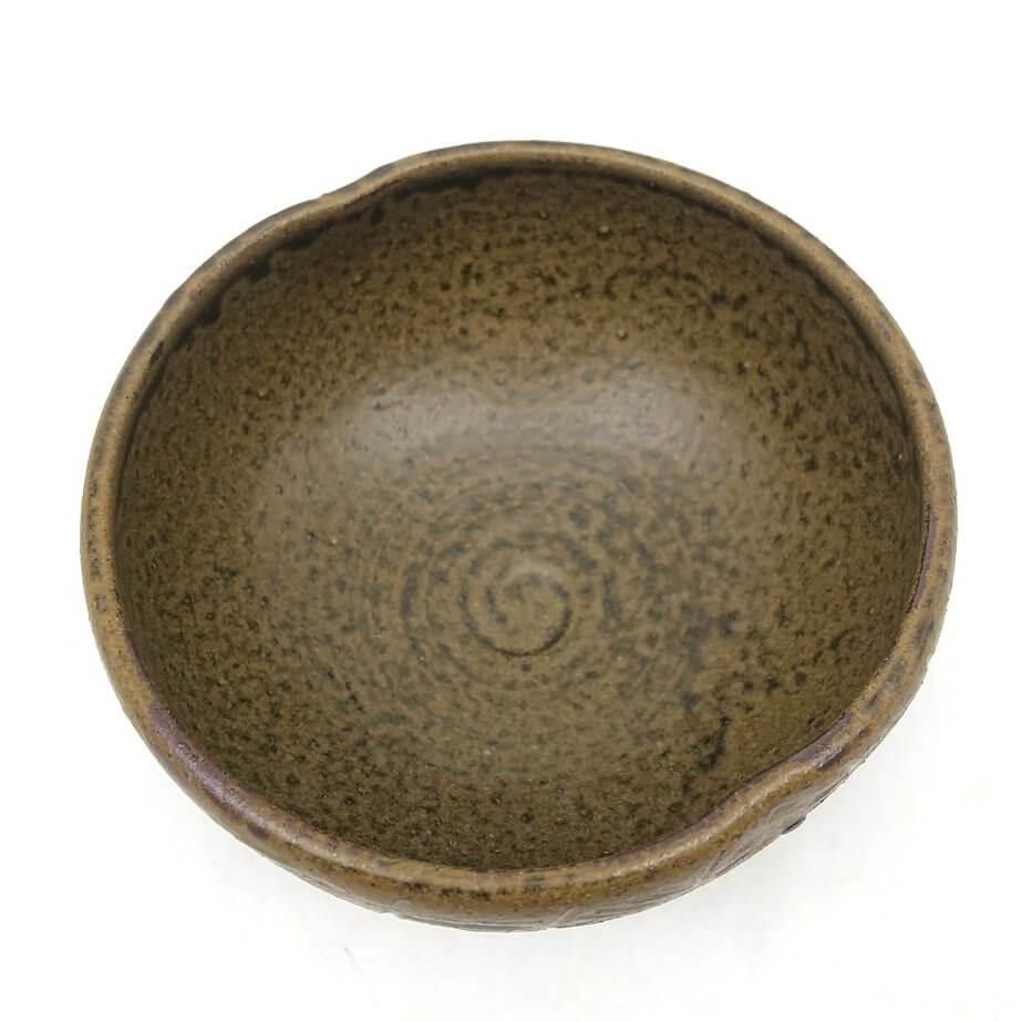 ss7523 【中古】 布志名焼 茶碗 吉野若山作 共箱入 陶器製 俵茶碗