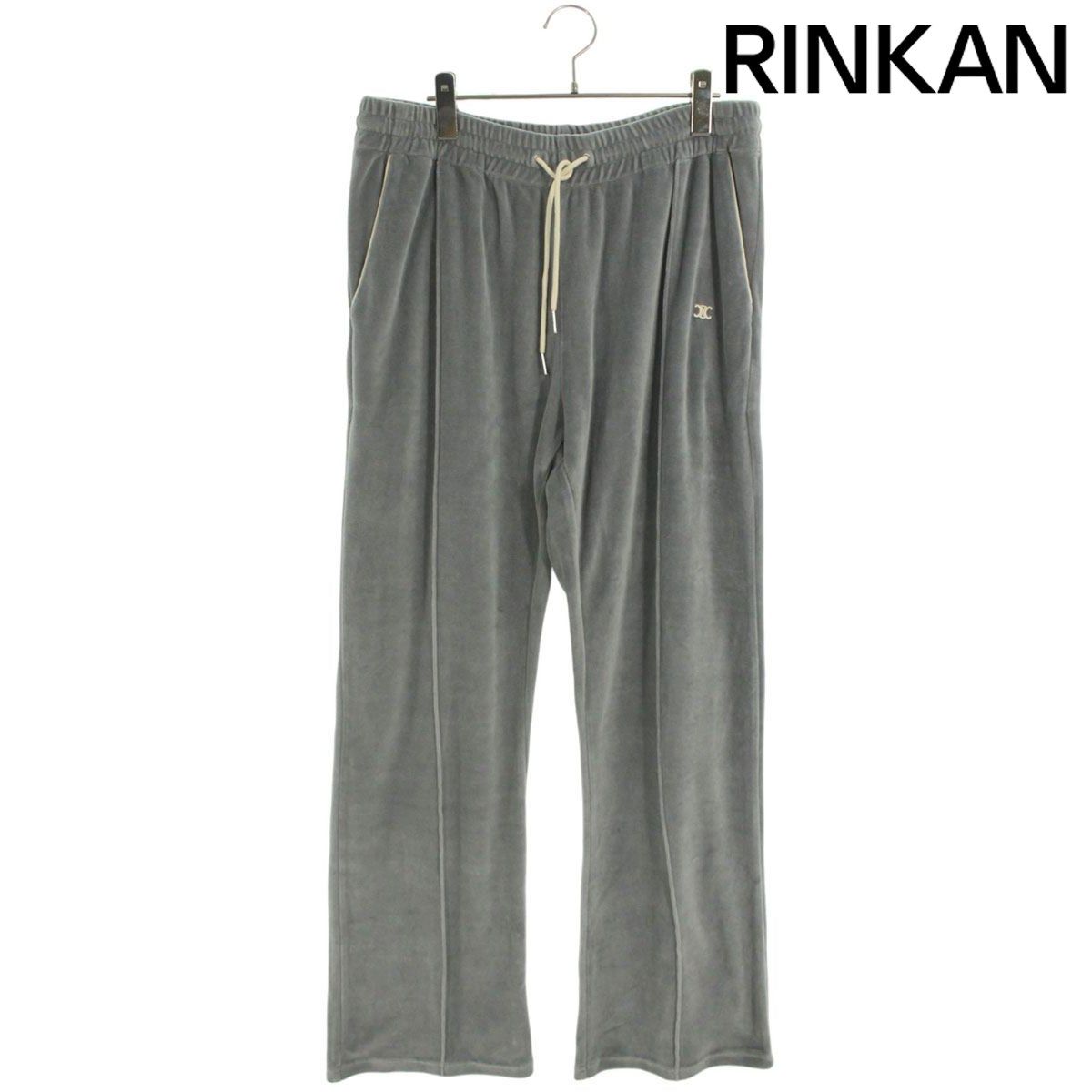 セリーヌ 22SS 2Z020679I トリオンフ刺繍ベロアフレアトラックロング  