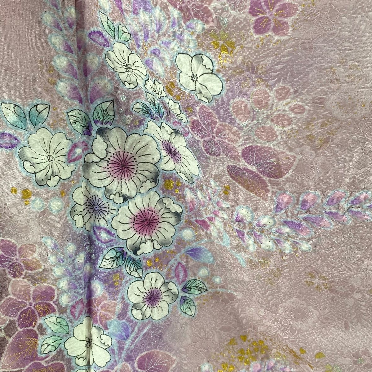 辻ヶ花(袷)金からし色 miyagawa-kimono_sb15098