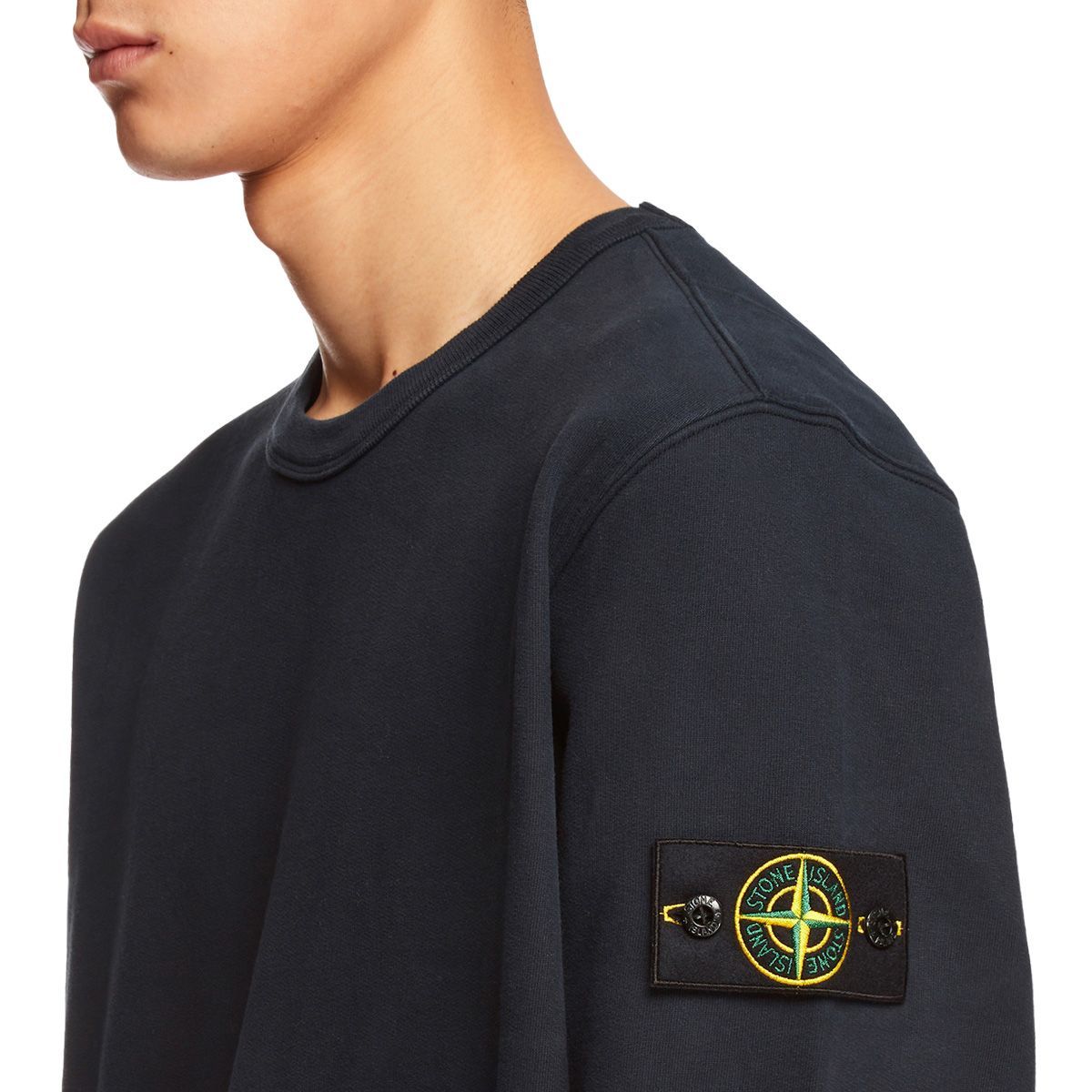 最新品安い【稀少】STONE ISLAND ロゴパッチ付きワッペン スウェットネイビー M トップス