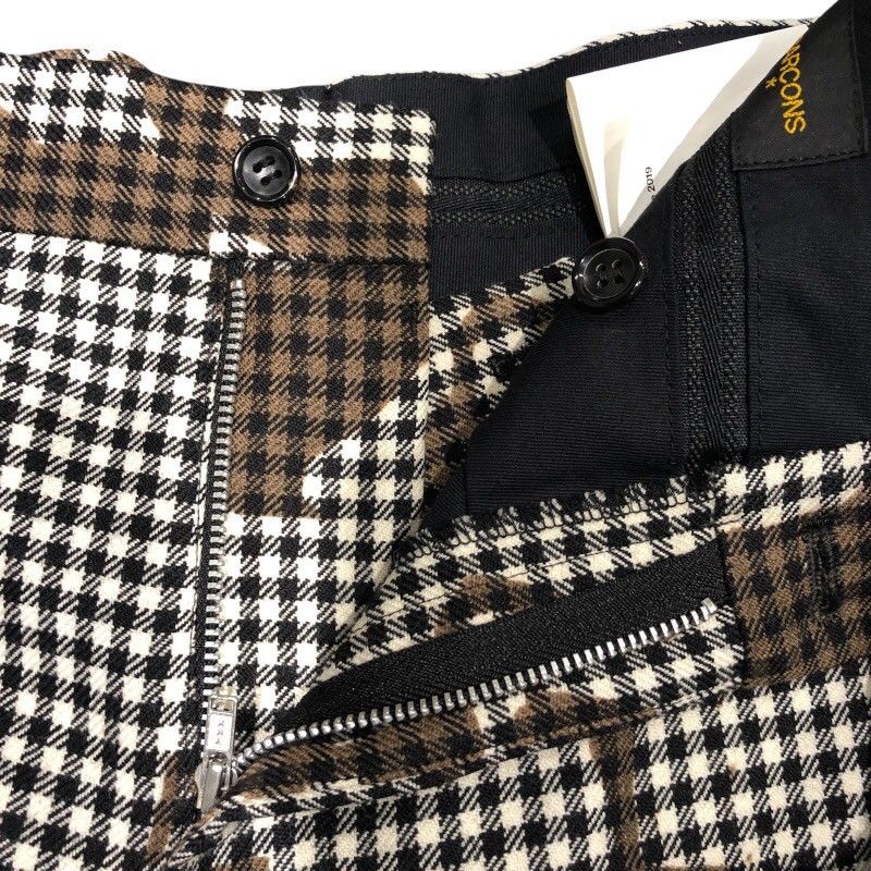 ハイブランドこそ本店で。 コムデギャルソン COMME des GARCONS ×Alisa Yoffe グラフィックスラックスパンツ GD-P015 ブラウン ウール ウール レディース パンツ