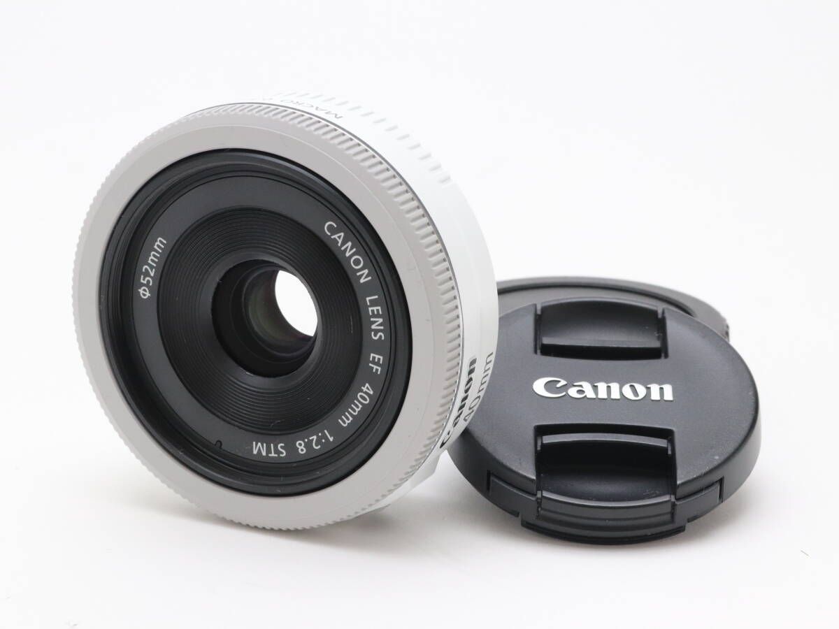 AB CANON キヤノン EF 40mm F2.8 STM ホワイト 初期不良返品対応 88-271