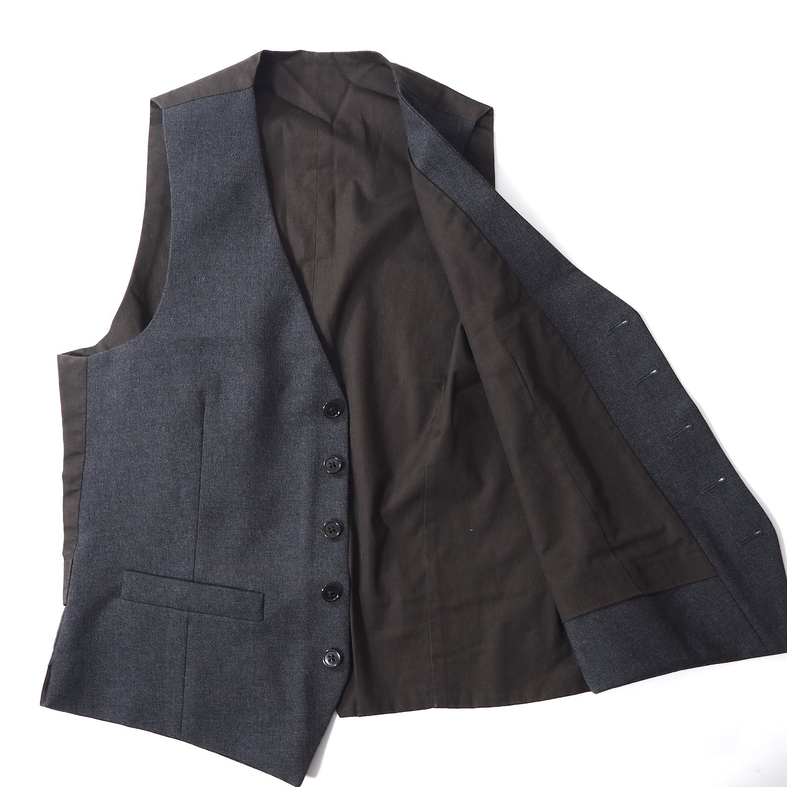 【美品】LARDINI ラルディーニ　ブートニエール ウールベスト　ジレ 美品 ラルディーニ LARDINI イタリア製 ウール ベスト ジレ 44