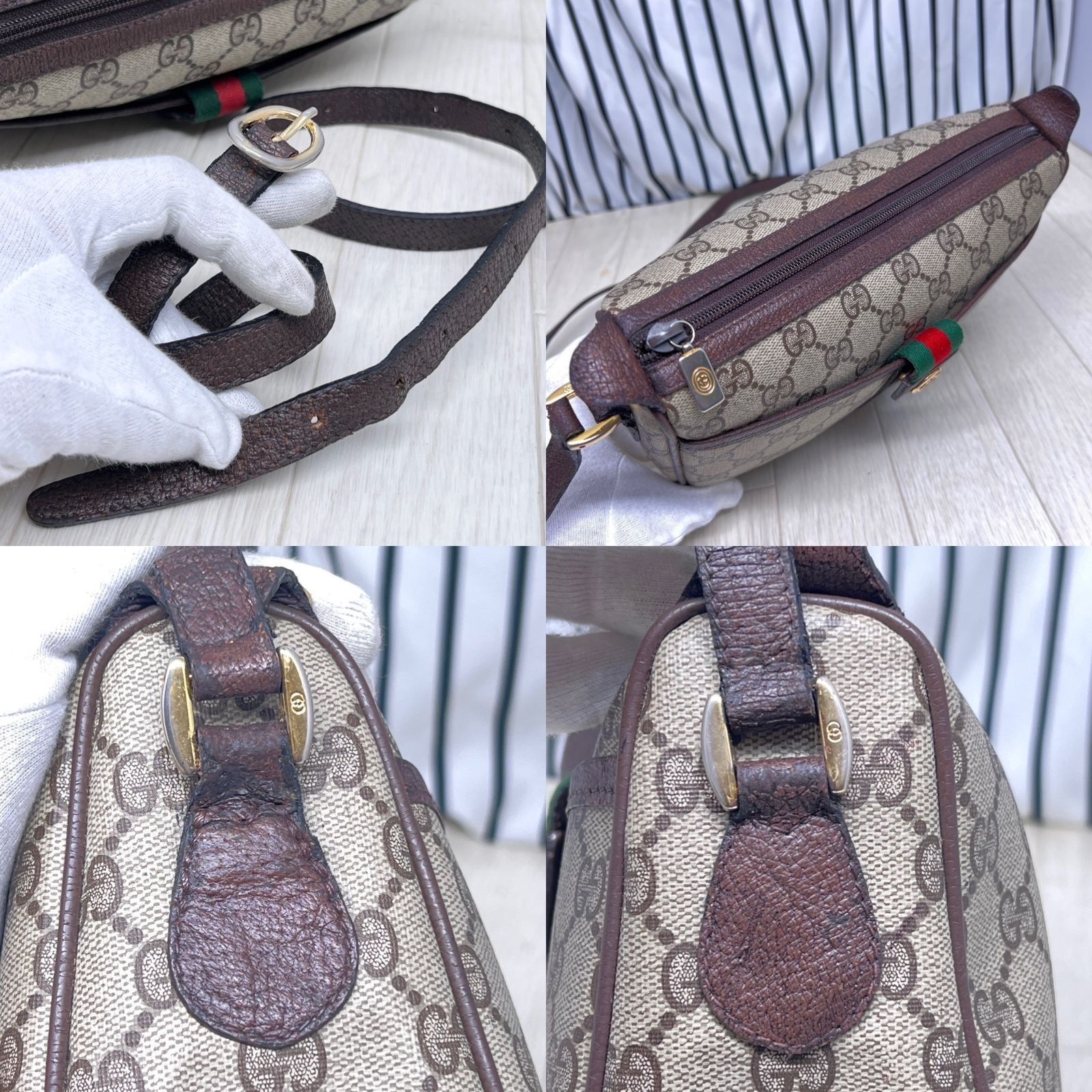 格安】GUCCI オールドグッチシェリーラインPVC斜めがけショルダー