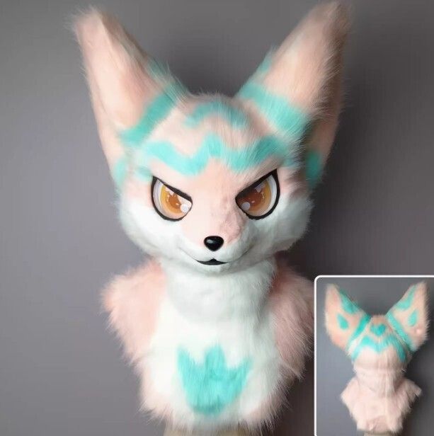 着ぐるみヘッド 犬 ライトピンク NO.7 全頭ヘッド ケモノ マスク