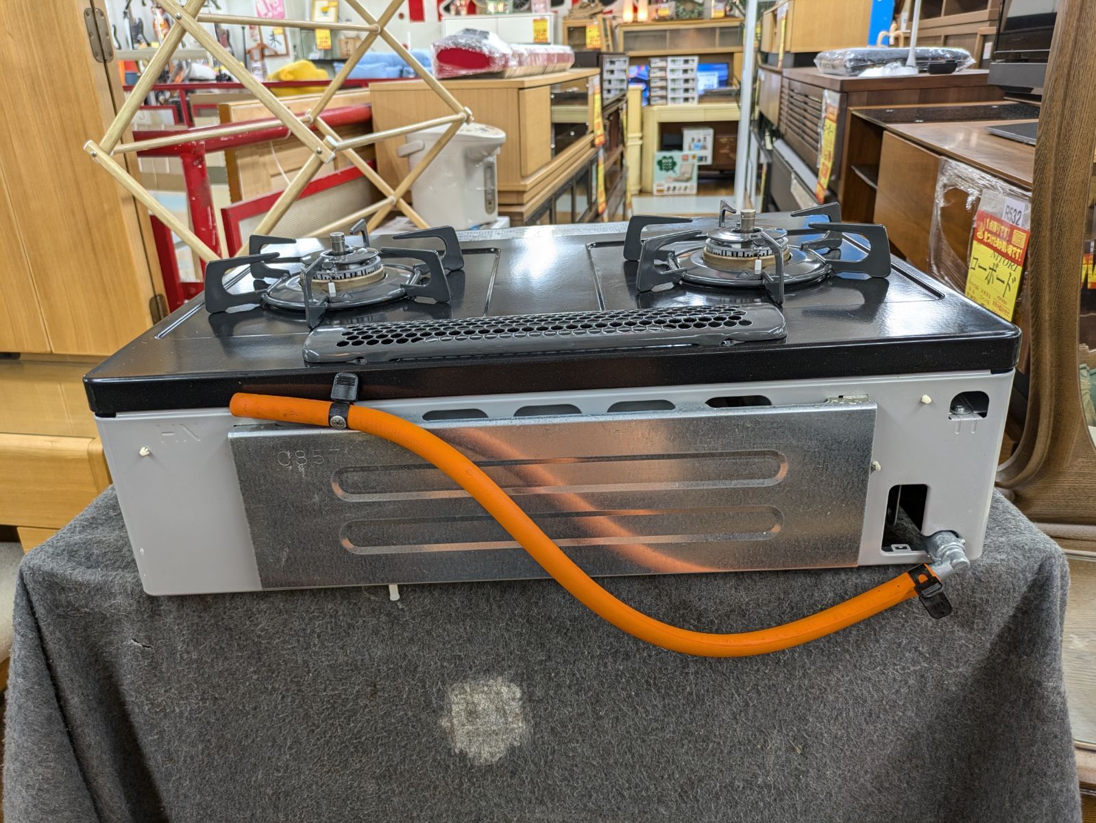 J310☆ノーリツ☆LPガスコンロ☆水無し片面焼きグリル