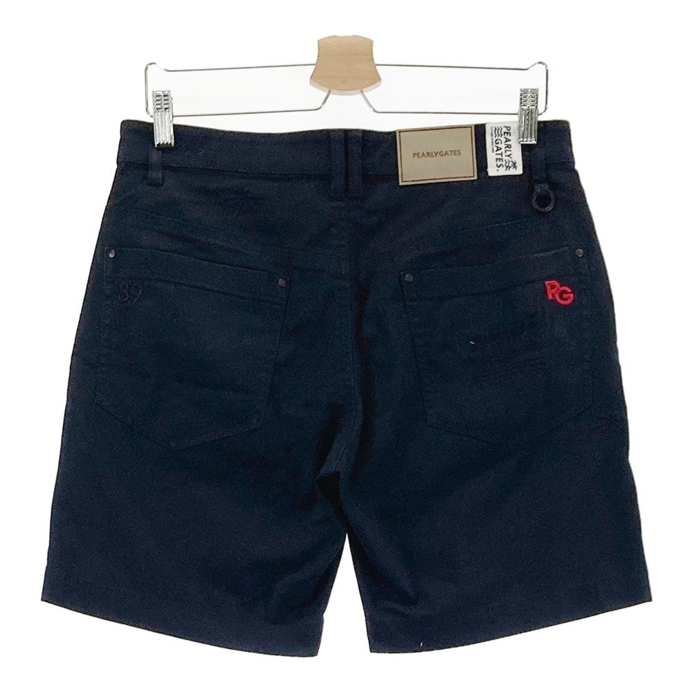 サイズ 4 PEARLY GATES パーリーゲイツ モデル バック刺繍 ストレッチハーフパンツ ネイビー系 240101533251 ゴルフウェア メンズ ストスト