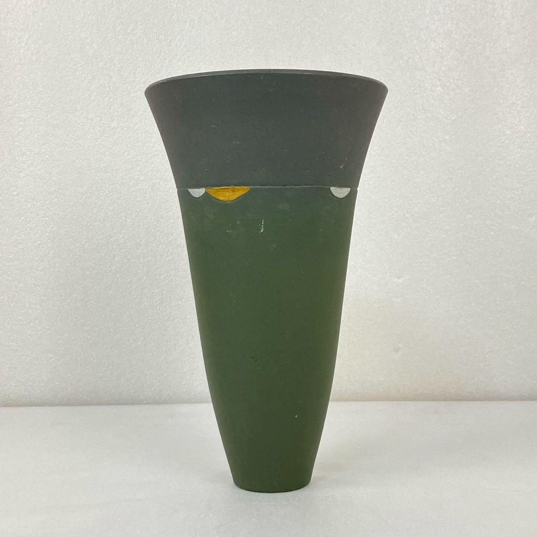京焼 花器 池坊 フラワーベース 生花 いけばな 華道 花瓶 緑