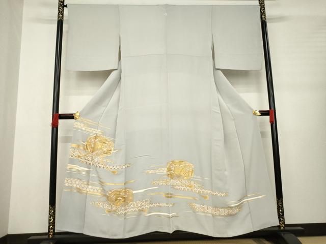 平和屋着物●豪華色留袖 駒刺繍 貝桶花文 金彩 ますいわ屋扱い 正絹 AABB3878ck