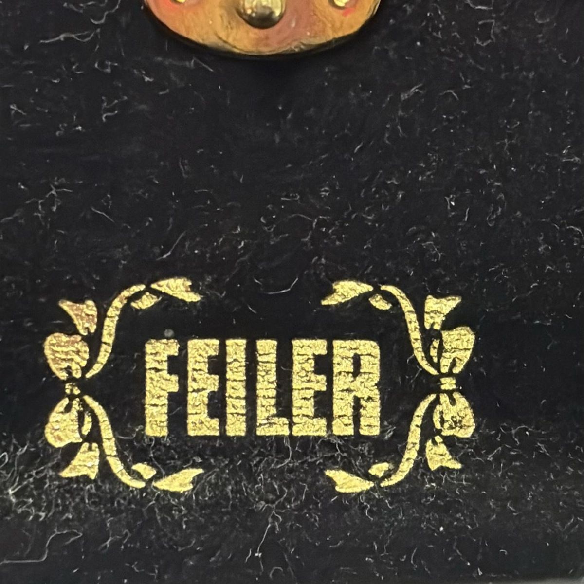 FEILER(フェイラー) メガネケース - 黒×ライトグレー×マルチ 花