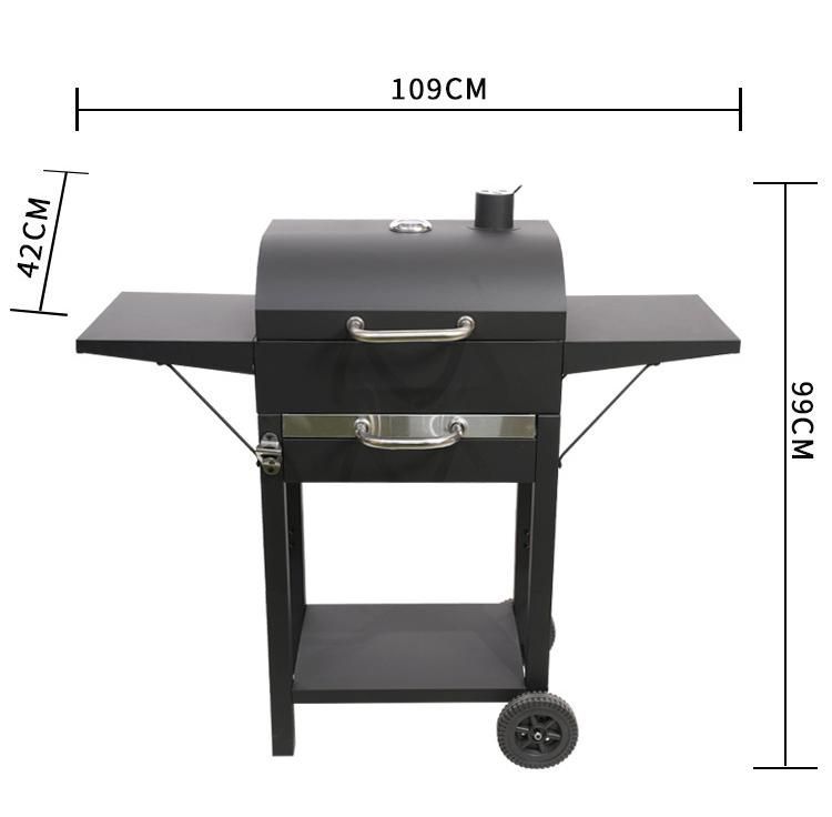 小型アウトドア庭園バーベキュー炉 美式木炭焼炉 風防付き携帯型グリル 注目シリーズ ZZ520