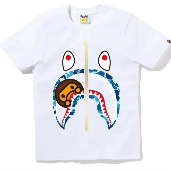 新品未使用 A BATHING APE アベイシングエイプ サメファスナー Tシャツ 男女兼用 白 - メルカリ