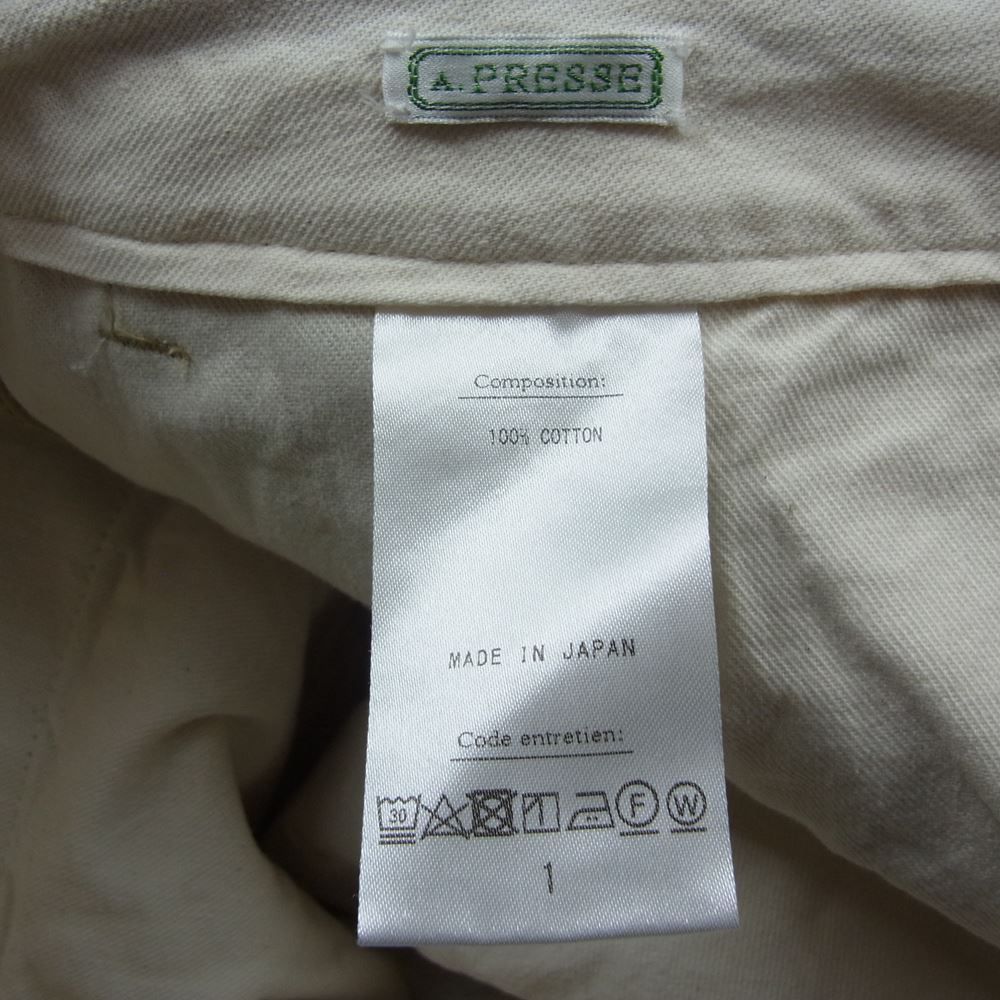 アプレッセ A.PRESSE 22SS 22SAP-04-09M US ARMY Chino Trousers チノ