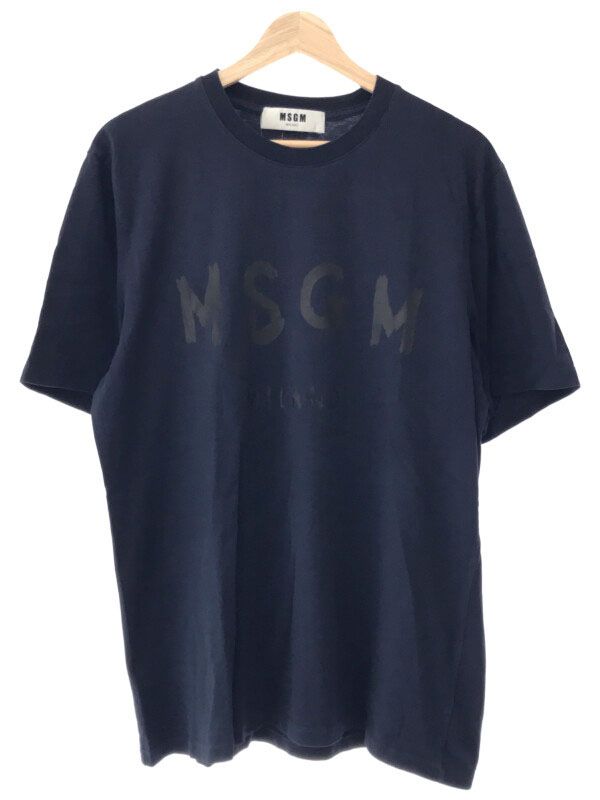 MSGM エムエスジーエム 18SS ロゴプリントTシャツ ネイビー サイズ：M ...