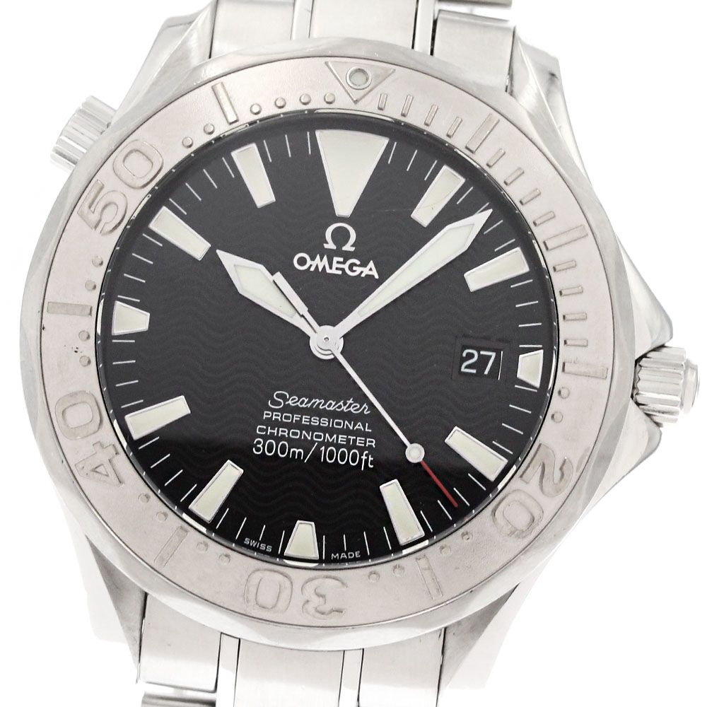 オメガ OMEGA 2230.50 シーマスター300 WGベゼル デイト 自動巻き メンズ_872084