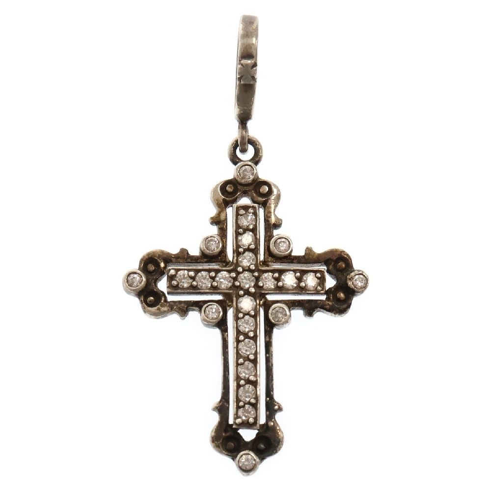 Loree Rodkin ローリーロドキン Vatican Cross Pendant ジルコニア バチカンクロス ペンダントトップ ネックレストップ シルバー