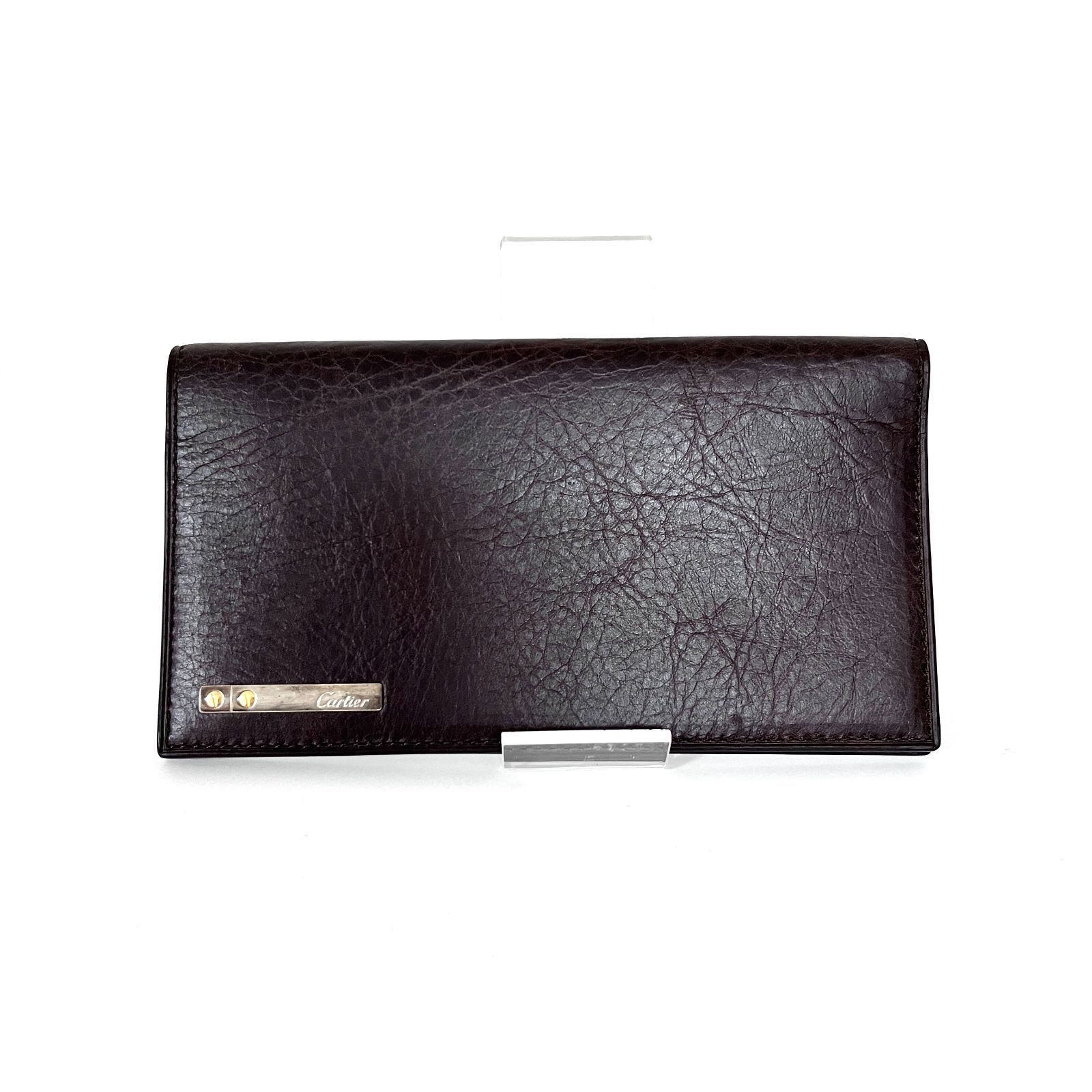 SD2833 ♥ Cartier カルティエ サントス レザー 札入れ 手帳カバー ブラウン