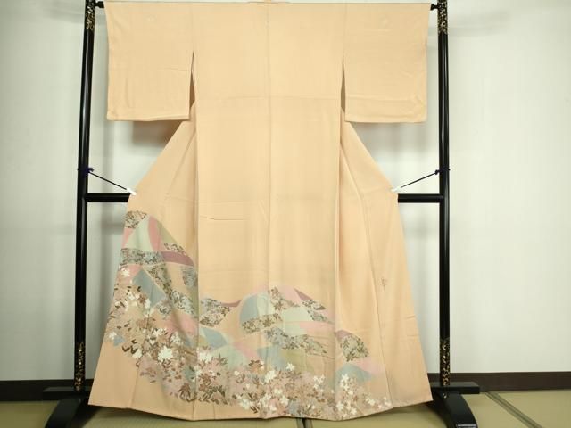平和屋着物□豪華振袖 駒刺繍 絞り 菊梅文 金彩 正絹 逸品 BAAR7618am