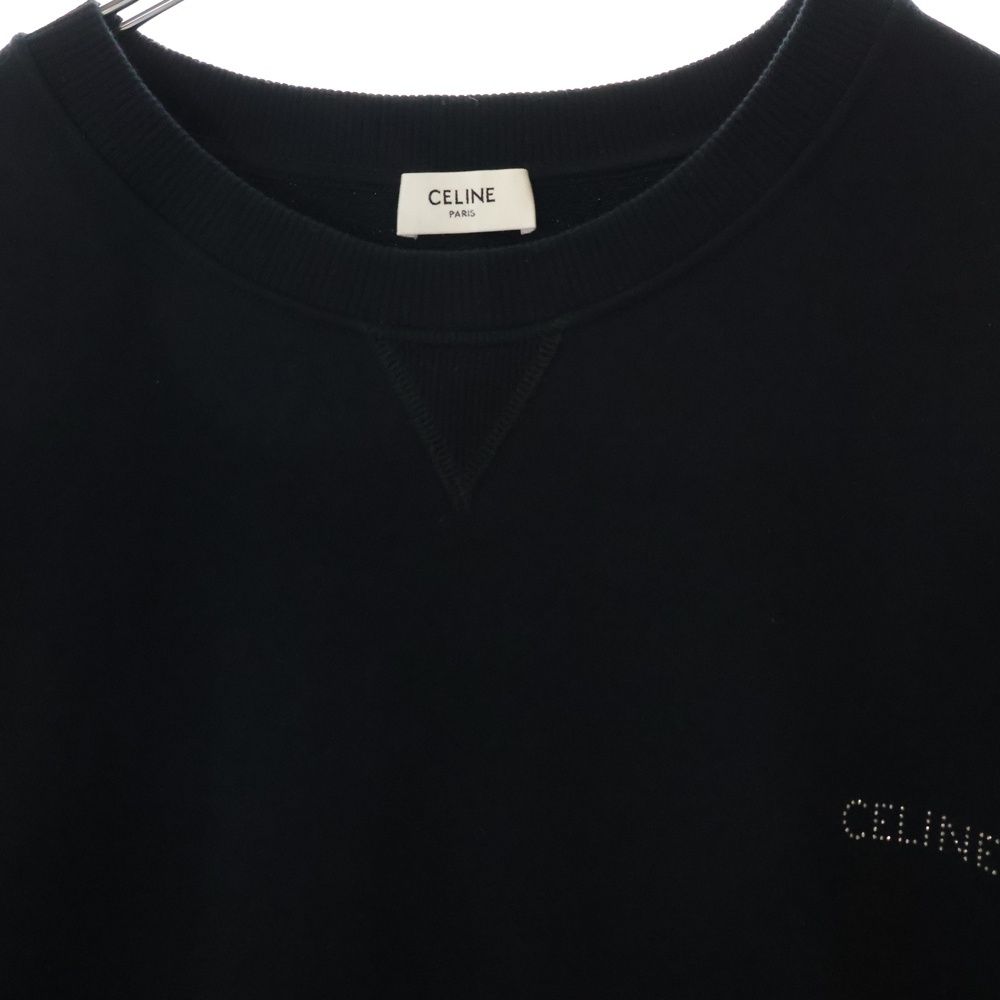 CELINE (セリーヌ) ロゴスタッズスウェットトレーナー ブラック