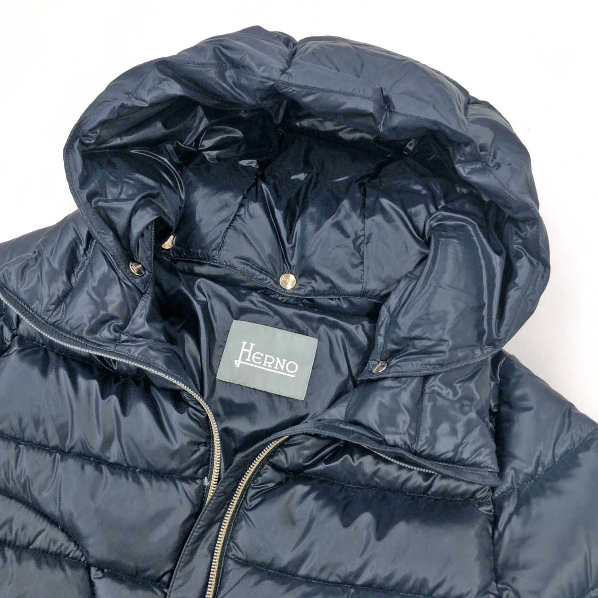 良好 HERNO ヘルノ ダウンコート キッズサイズ12A ネイビー キッズ 
