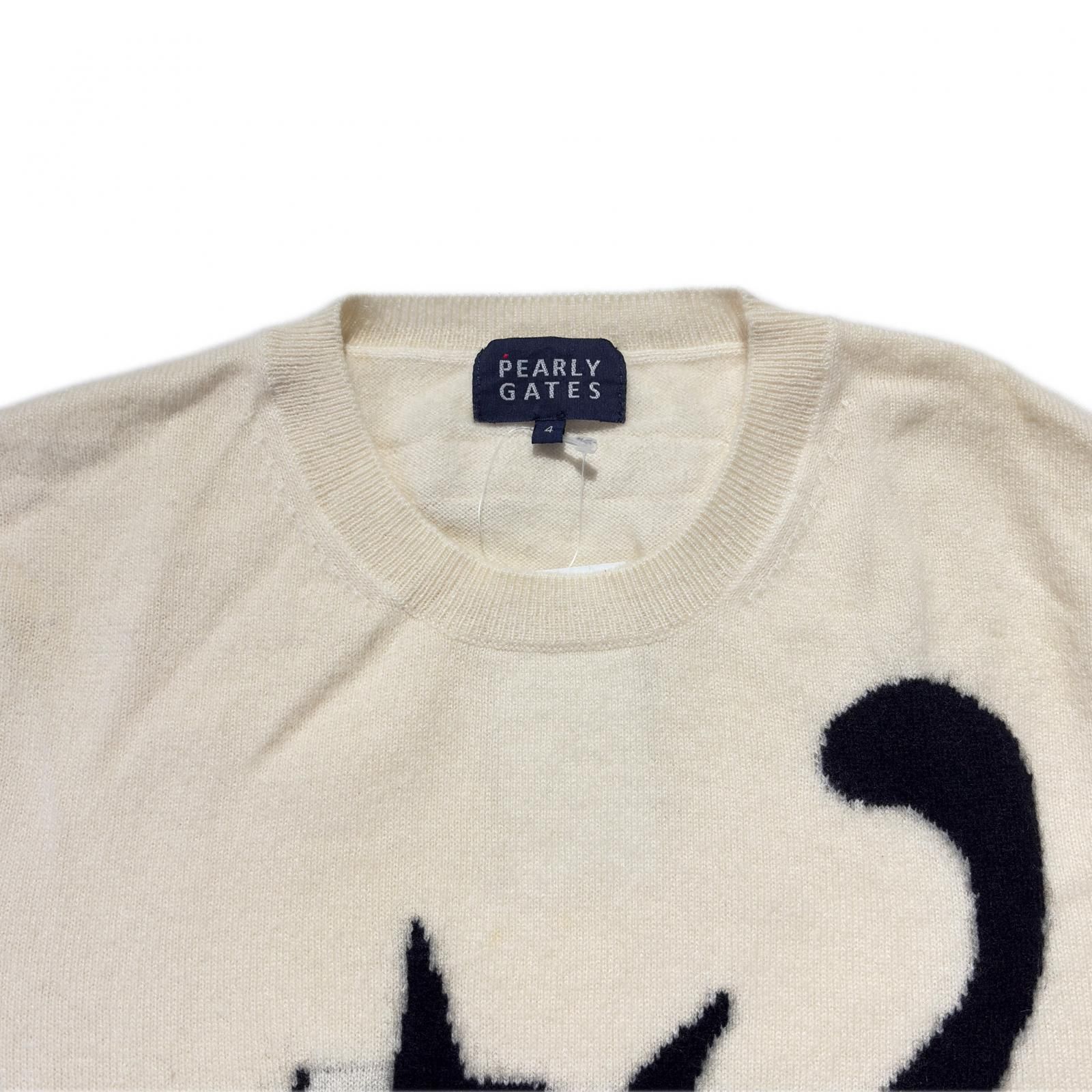 メンズ パーリーゲイツ PEARLY GATES セーター 4 M 白 カシミヤ100％ フィリックス LLC-HASEGAWATOSO_COM