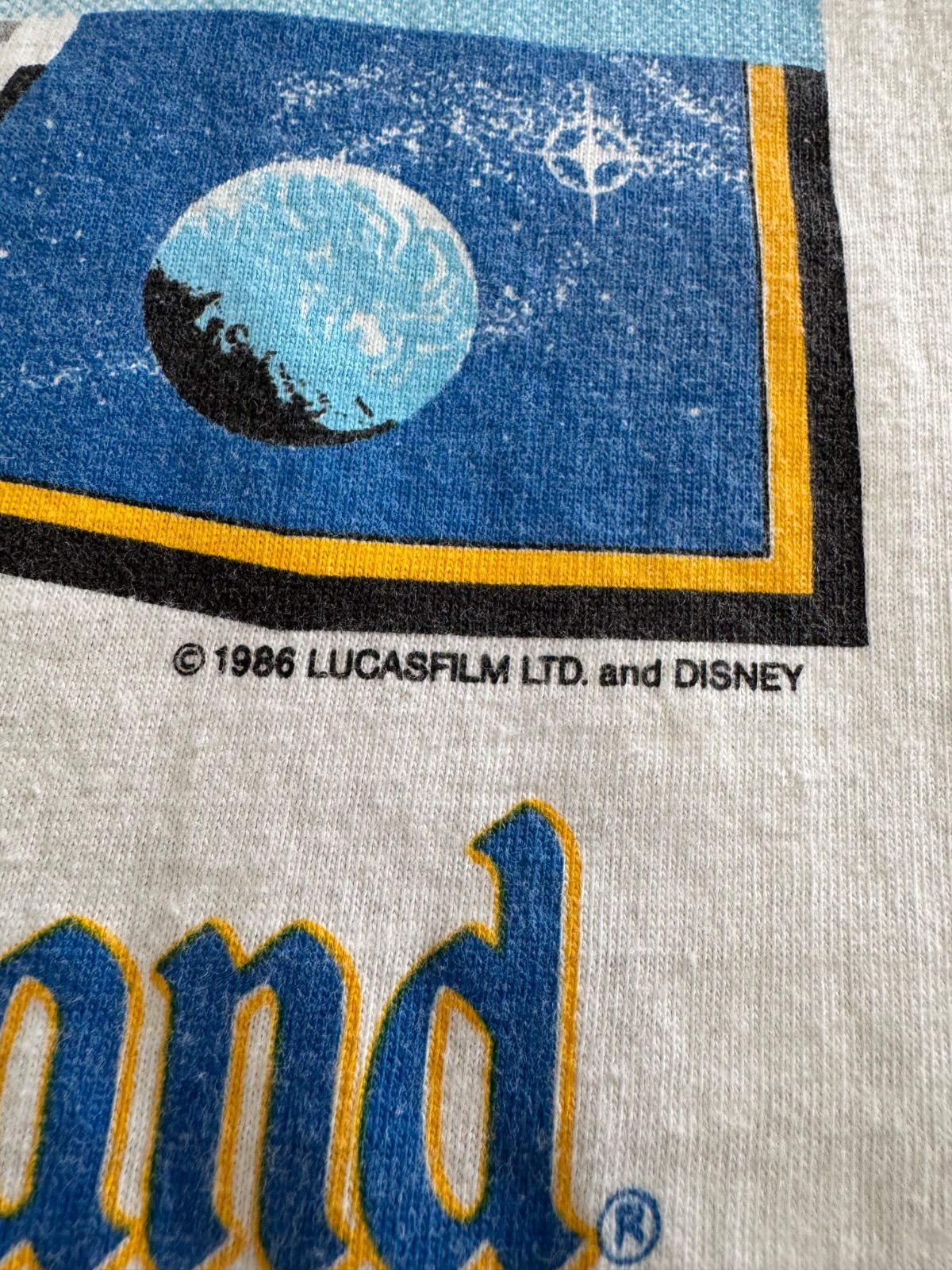 80s Disneyland Starwars Star Tours T-shirt (XL) スター